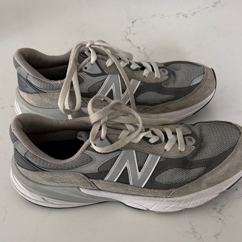 New Balance Gray and White Athletic Shoes